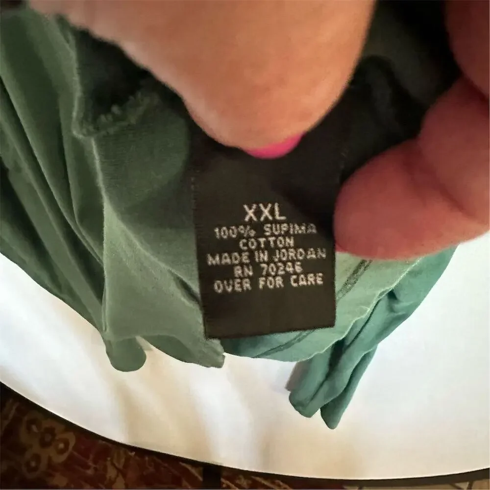 Cezani Men's 2XL Moss Green‎ 1/4 Zip Supima Cotton long sleeve henley 1/4 zip - Picture 5 of 11